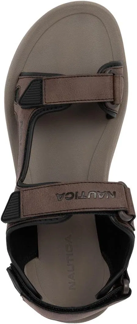 Спортивные сандалии, регулируемые ремешки, Nautica, Brown Black — фото 4