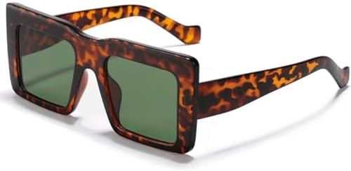 

Солнцезащитные очки квадратной формы с крупной оправой для женщин и мужчин, корректирующие форму лица, с защитой от УФ-излучения UV400, солнцезащитные очки MTZJH, Leopard G15