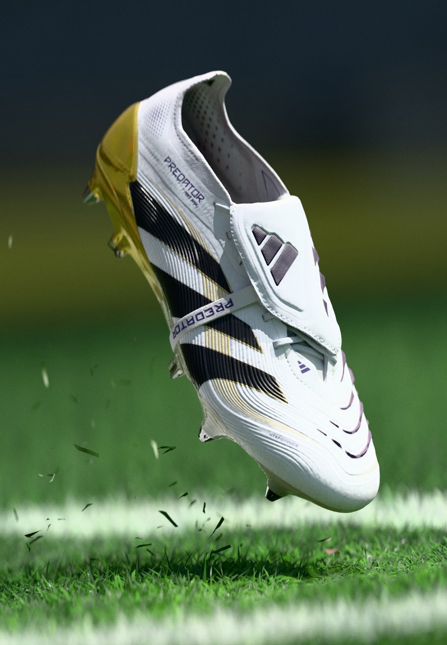 

Кроссовки Adidas Performance PREDATOR ELITE FOLD-OVER TONGUE SOFT GROUND FOOTBALL BOOTS, Footwear White/Core Black/Gold Metallic/White
