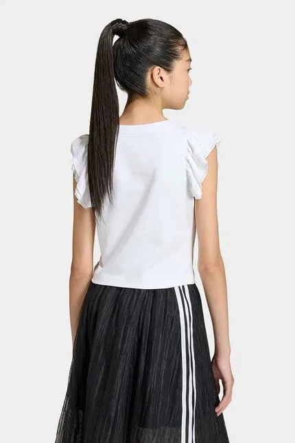 Топ с буфами Adidas Originals, белый — фото 3