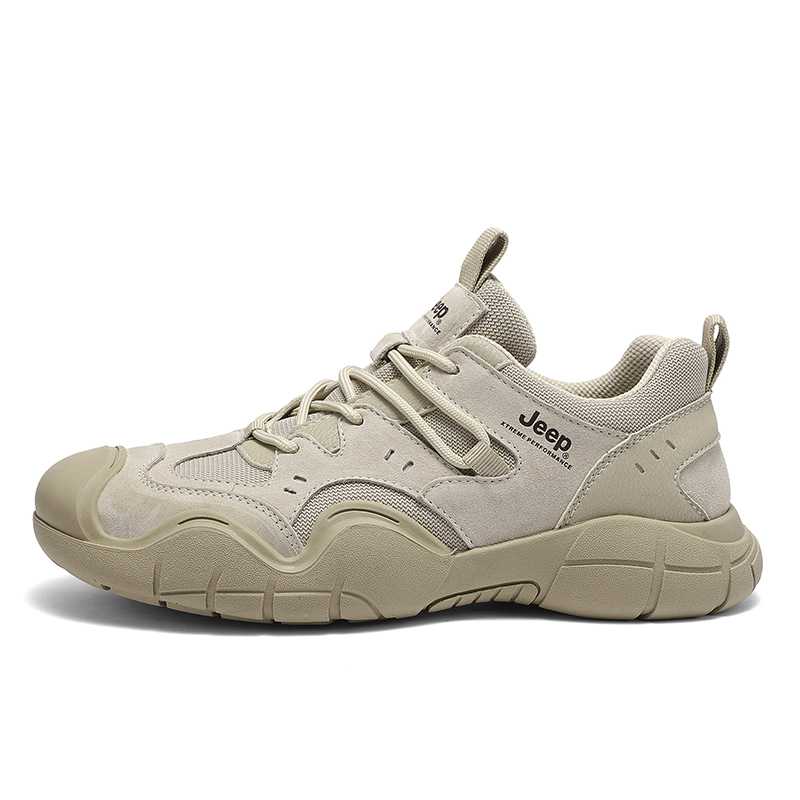 

Мужские походные кроссовки Low top Abrasion Resistant Breathable Lightweight Height Increasing Jeep, sand