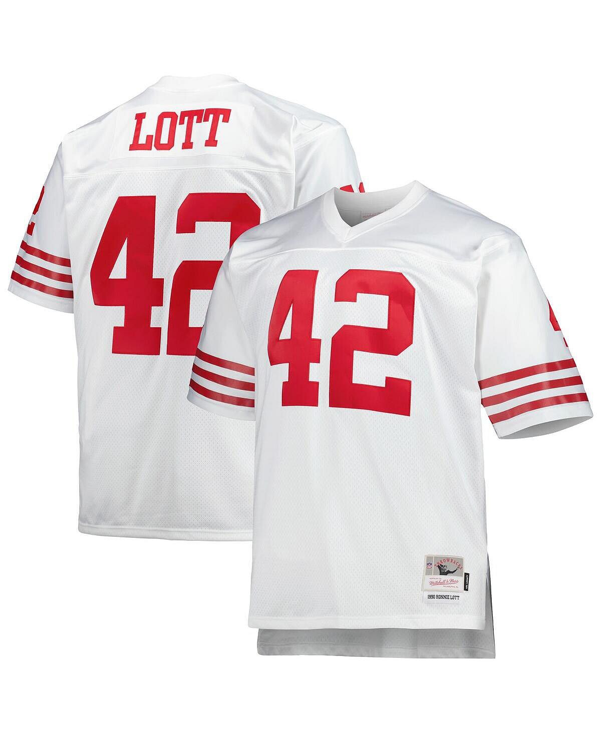 

Мужская белая майка Ронни Лотта San Francisco 49ers Big and Tall 1990 года, реплика вышедшего на пенсию игрока Mitchell & Ness