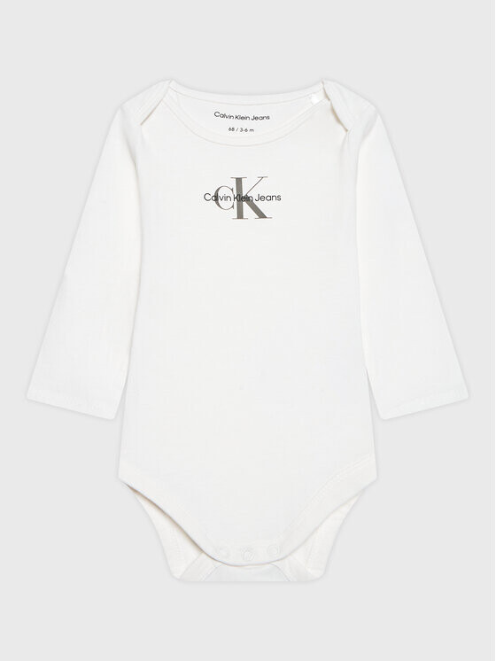 

Детское боди стандартного кроя Calvin Klein, белый