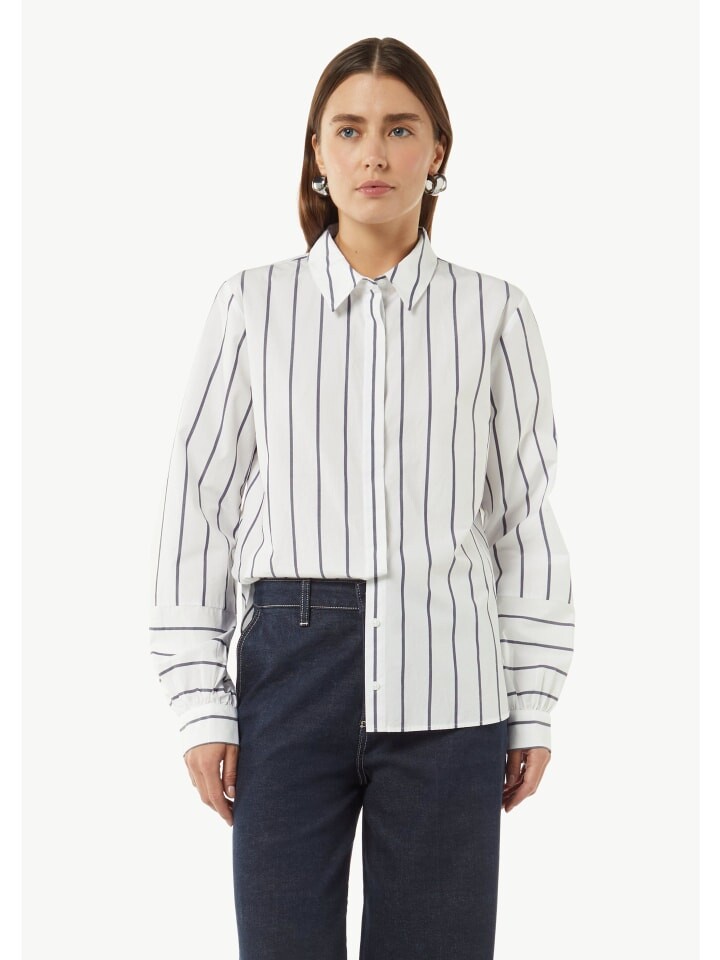 

Блуза comma CI Bluse langarm, цвет Blau-weiß