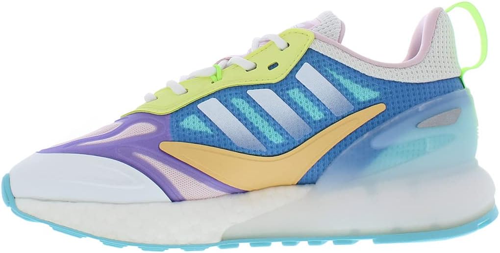 Кроссовки adidas Kids для мальчиков Zx 2K Boost 2.0 с шнуровкой, повседневные - белые — фото 3