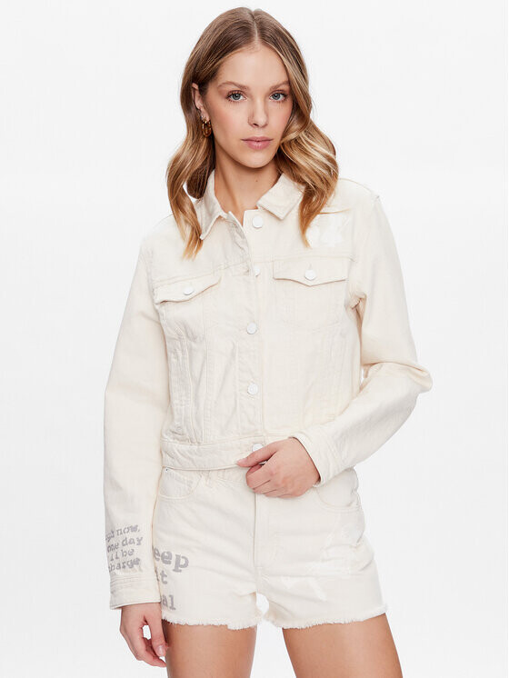 

Джинсовая куртка стандартного кроя Guess, экрю