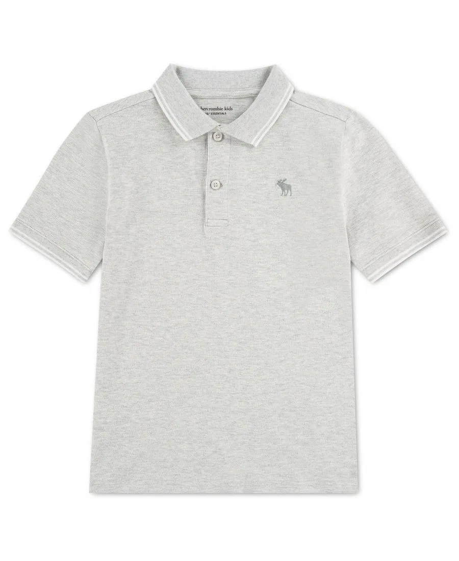 Детская поло-рубашка пике (8-20 лет) Abercrombie Kids, серый