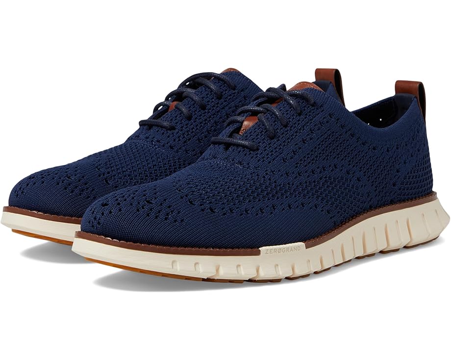 

Оксфорды Cole Haan Zerogrand Remastered Stitchlite Wingtip, цвет Marine Blue/Ivory