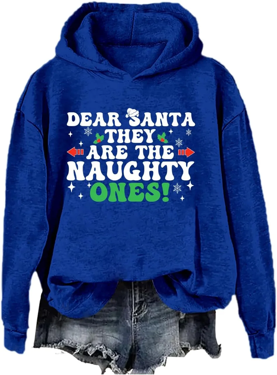 

Свитшот с капюшоном "Дорогой Санта, это они непослушные" SIMJEW