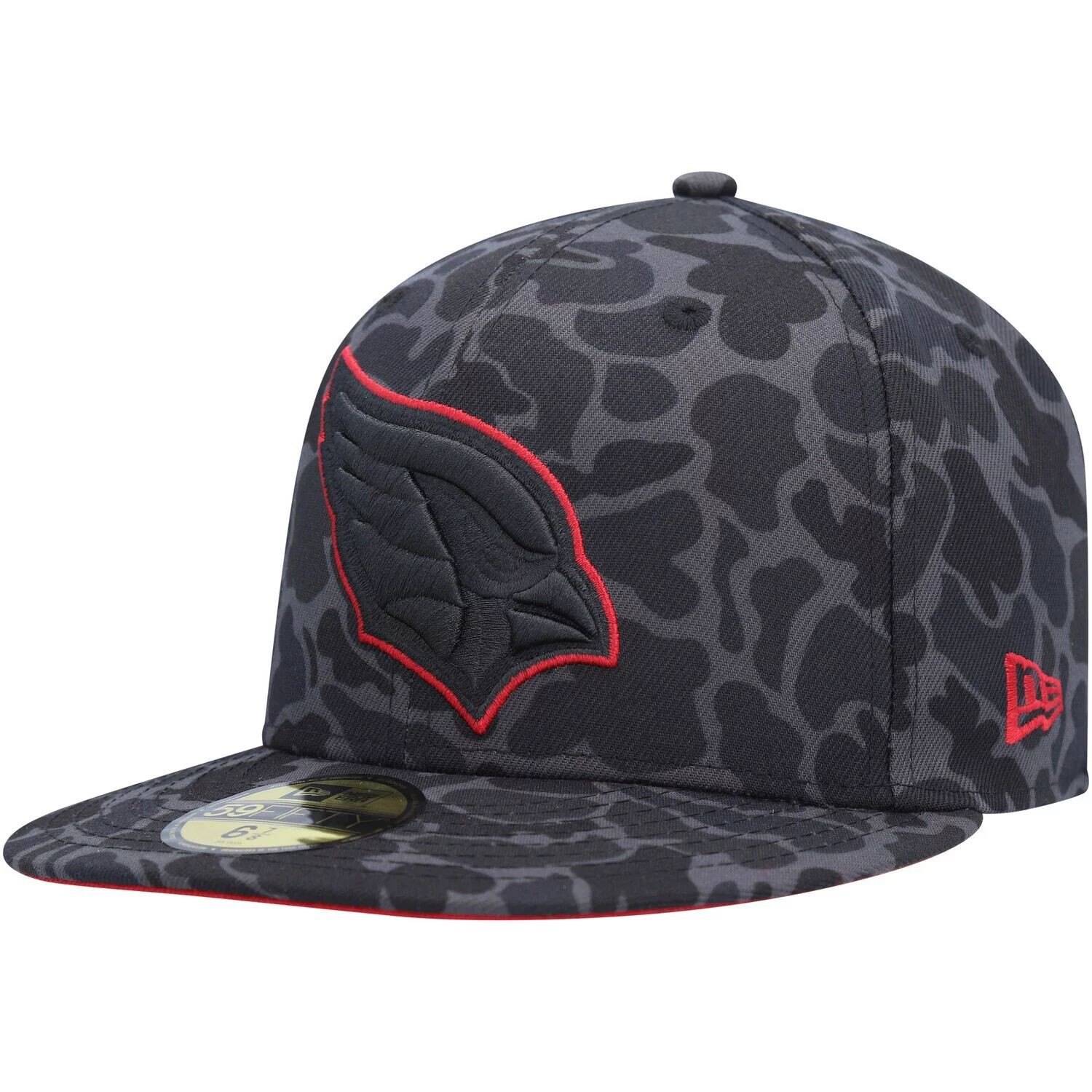 

Мужская облегающая шляпа New Era Black Arizona Cardinals Amoeba Camo 59FIFTY
