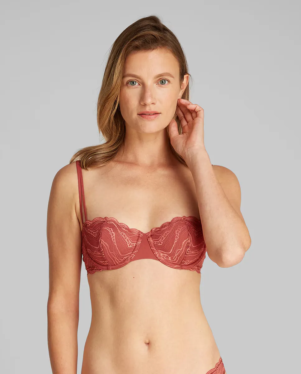 

Бюстгальтер-балконет SENSUAL STRETCH LACE Calvin Klein, цвет Teja