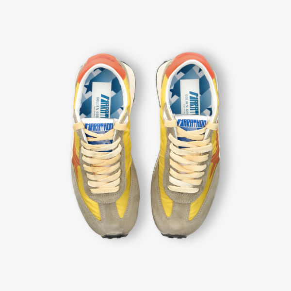 Кроссовки Golden Goose Marathon 82542 из замши с низким верхом, желтый — фото 2