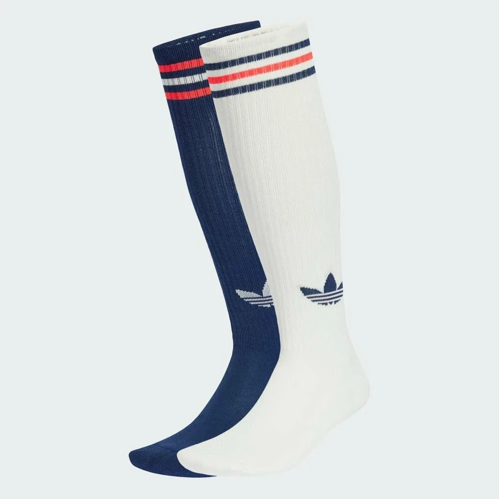 Носки Three Stripes до колена, комплект из 2 пар Adidas, white