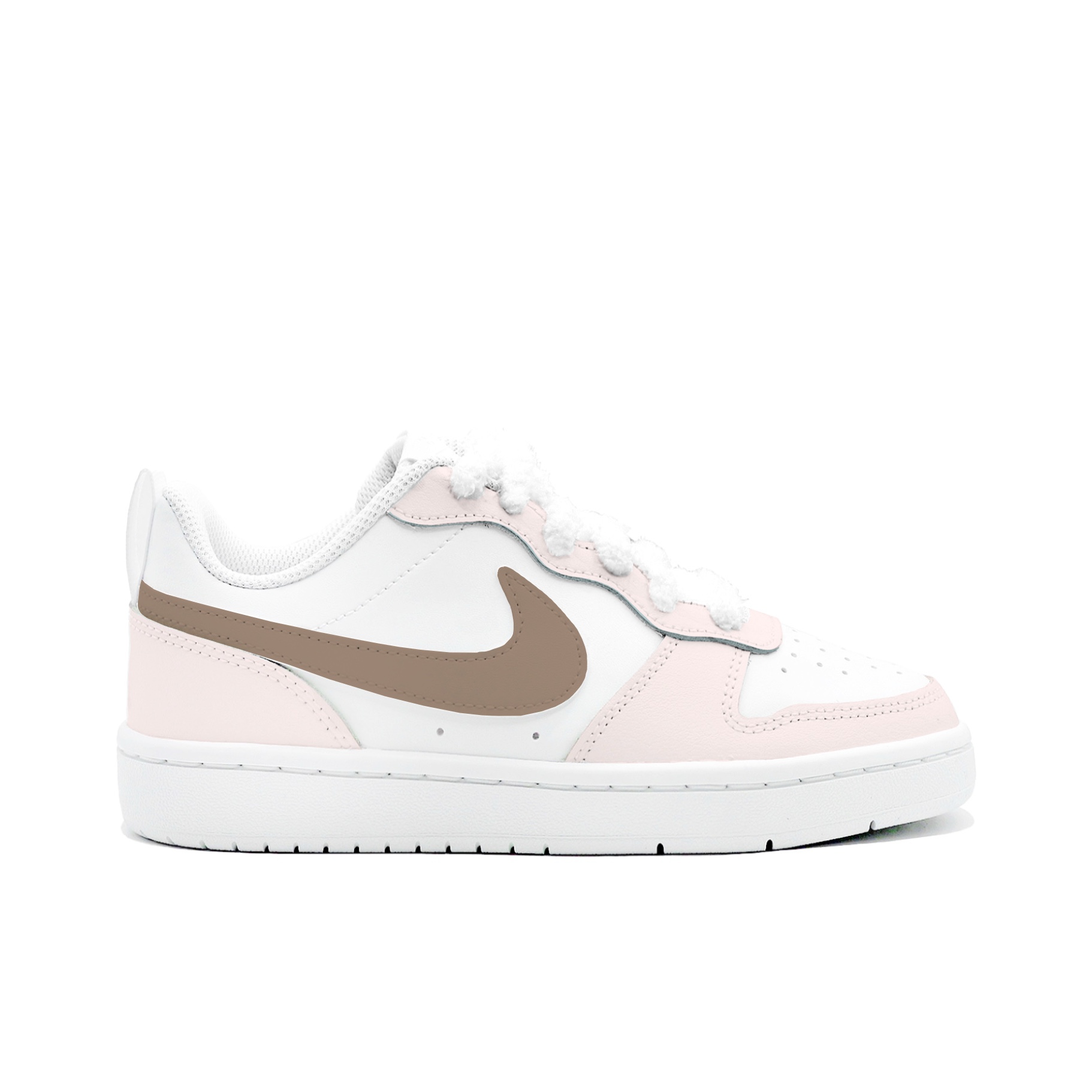 Nike Court Borough 2 Pink Brown Sweet Seal, Kung Fu Rabbit кожаная подкладка, устойчивая к истиранию, нескользящая, низкие — фото 3