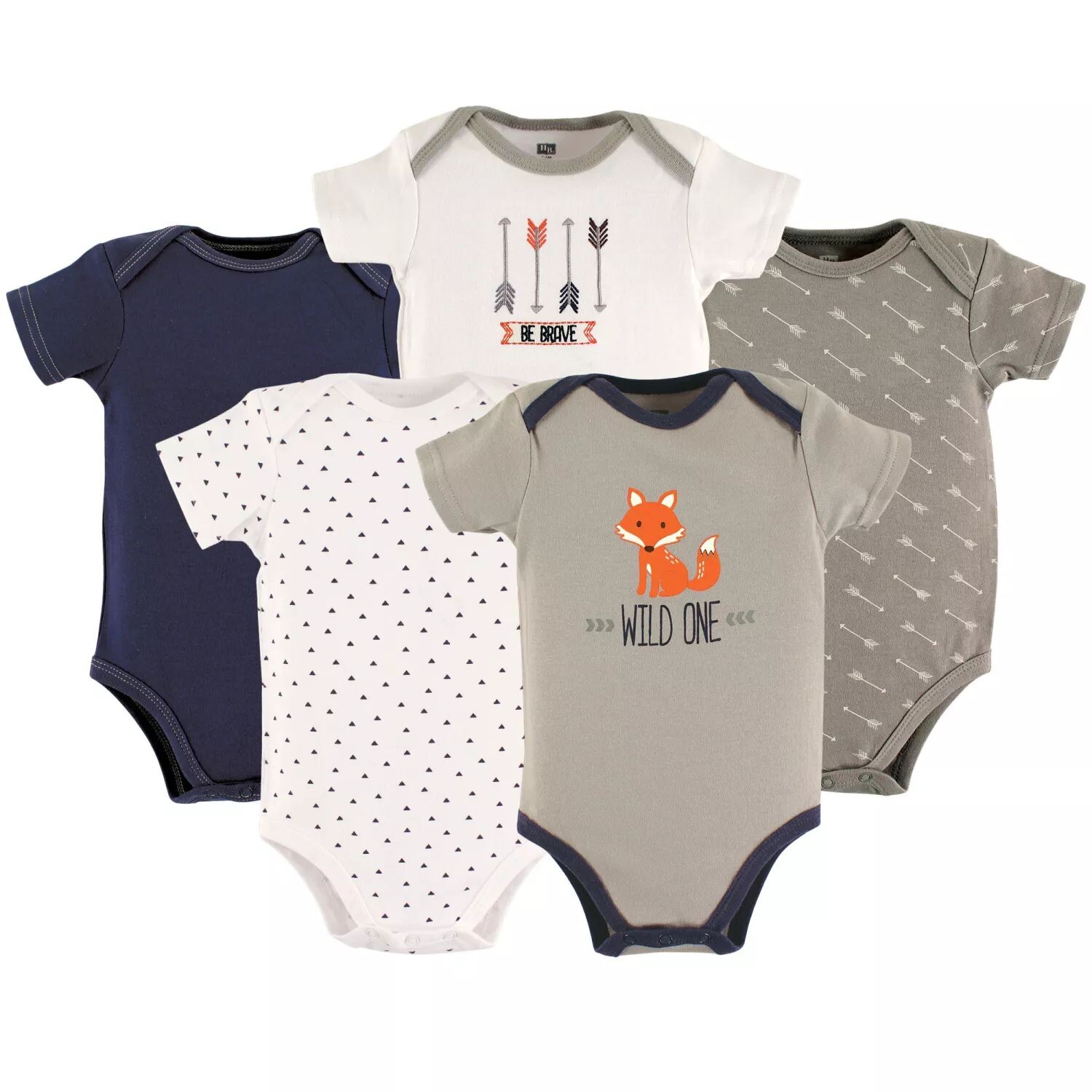 

Хлопковые боди для маленьких мальчиков Hudson, 5 шт., Wild One Hudson Baby