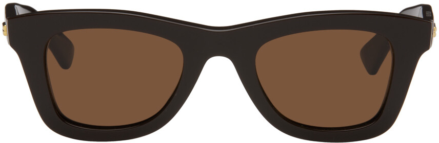 

Коричневые солнцезащитные очки Wayfarer из ацетата Bottega Veneta