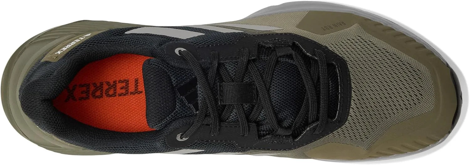 Мужские кроссовки Adidas Terrex Soulstride Rain.rdy для трейл-раннинга, оливковый/серый/черный — фото 4