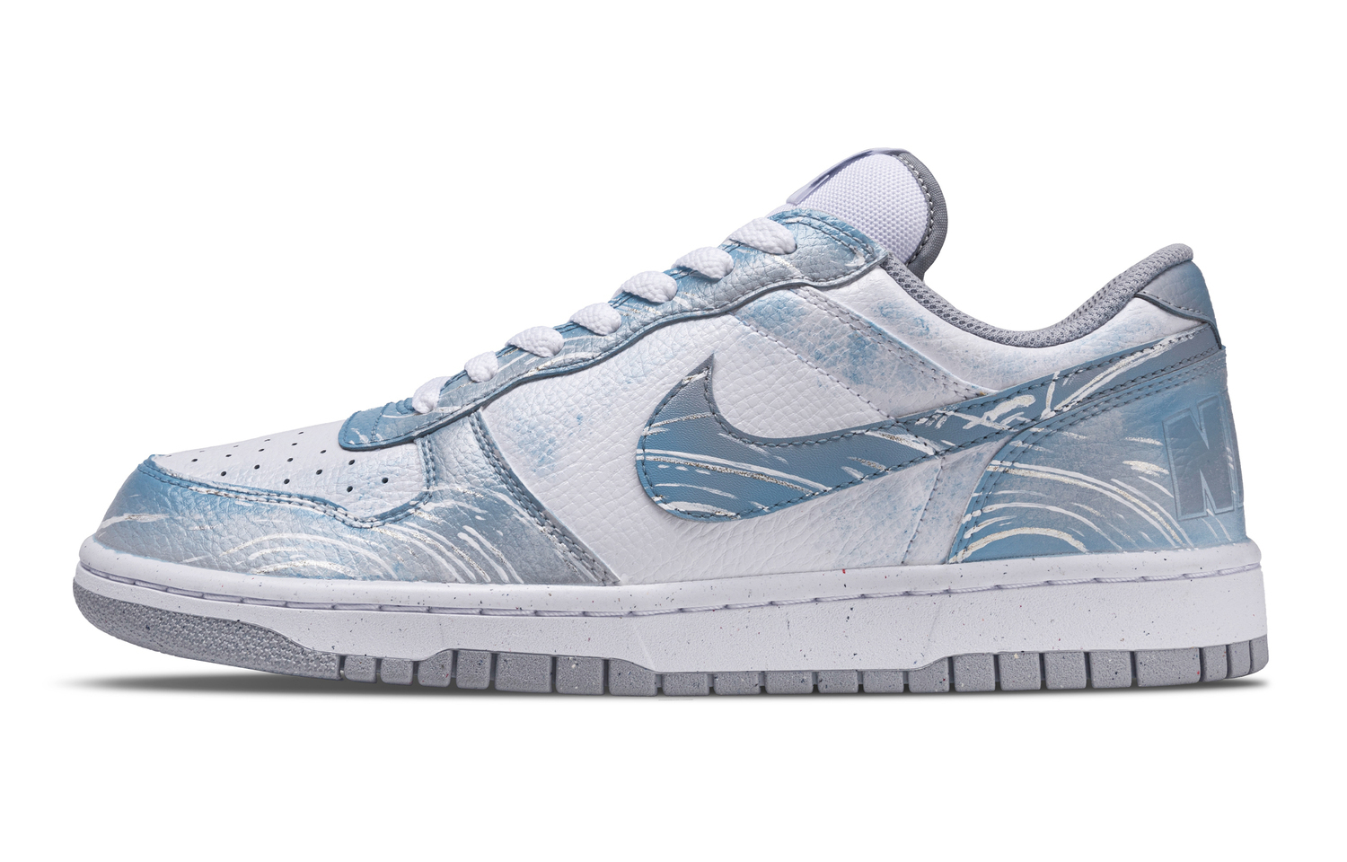 

Nike Big Silver Wave, Black Hole устойчивые к истиранию низкие кроссовки для скейтбординга мужские silver blue