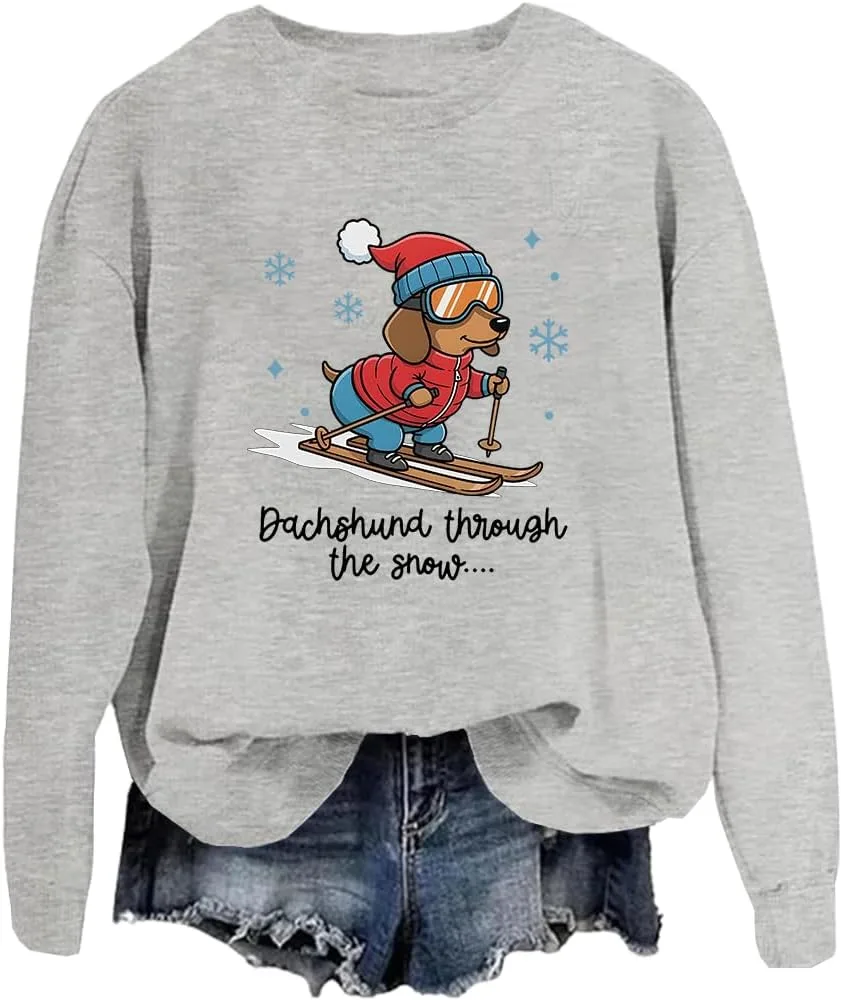 

Свитшот Dachshund Ski с принтом FITKEYS