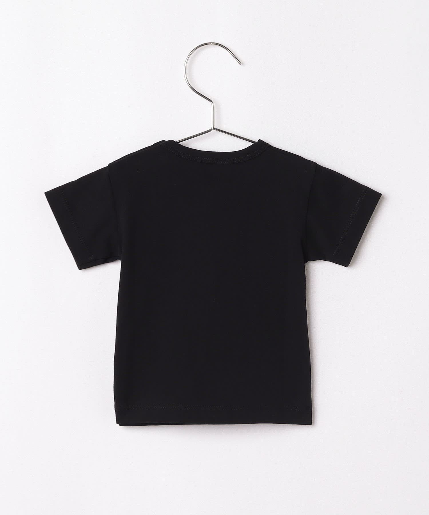 Детская хлопковая футболка с коротким рукавом и логотипом Agnes b. ENFANT, Black — фото 2