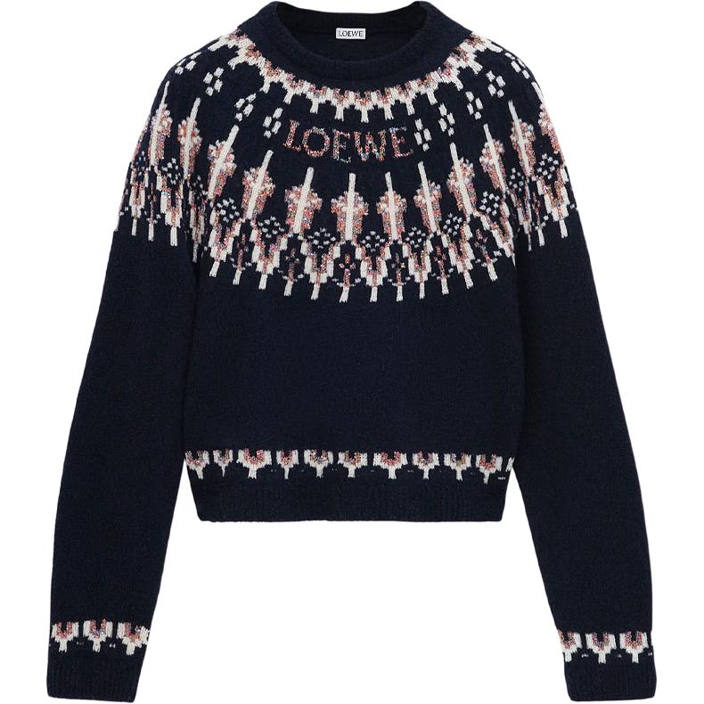 

Loewe Женские свитера, темно-синие, с круглым вырезом, средней толщины, другие цвета