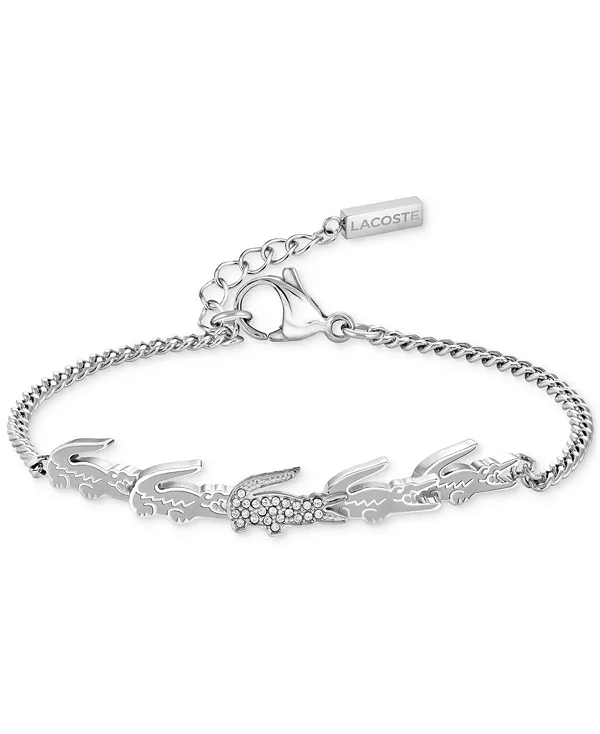 

Браслет из крокодиловой кожи Lacoste, silver