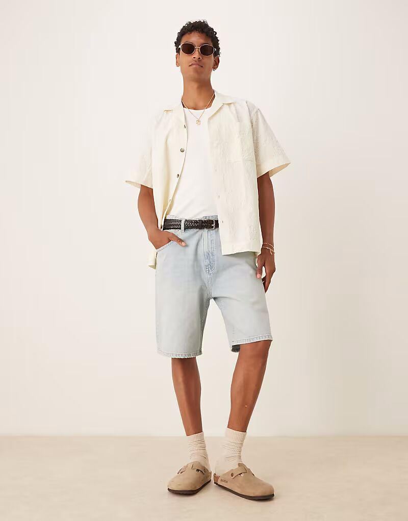 

Джинсовые шорты Mango в выцветшем синем цвете