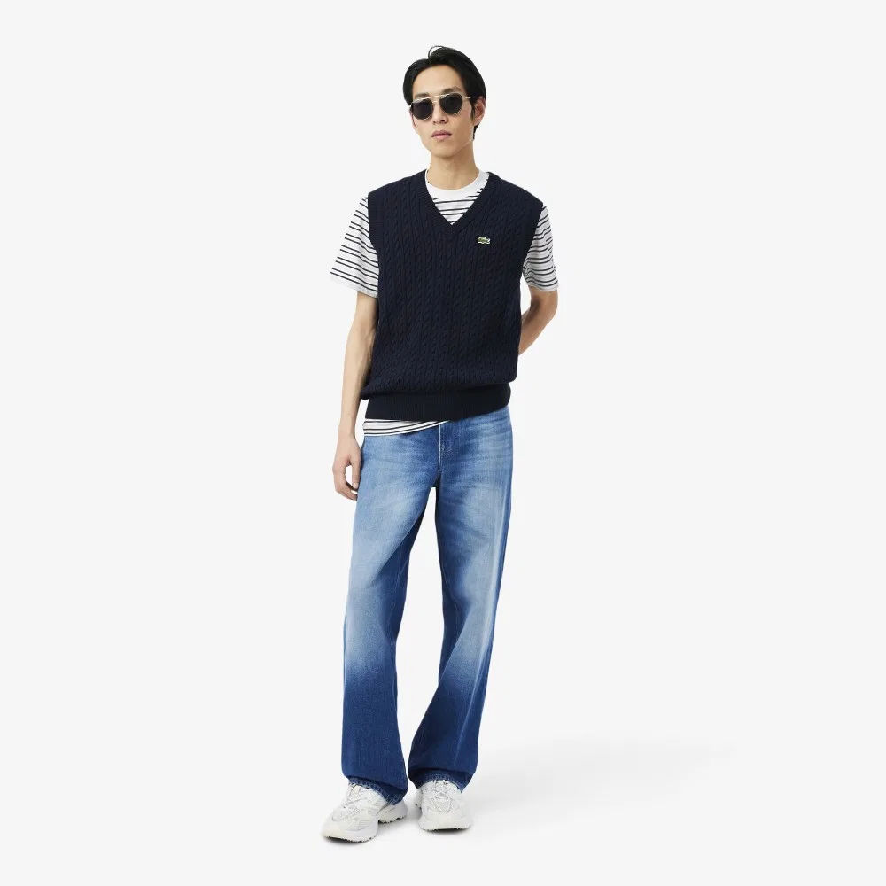 Мужская футболка в разноцветную полоску от Lacoste — фото 4