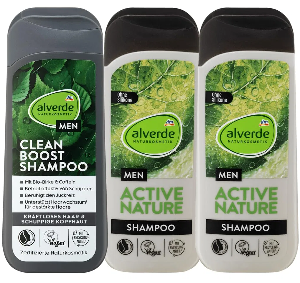 Набор мужских шампуней alverde Men Naturkosmetik, 3 шт. Alverde