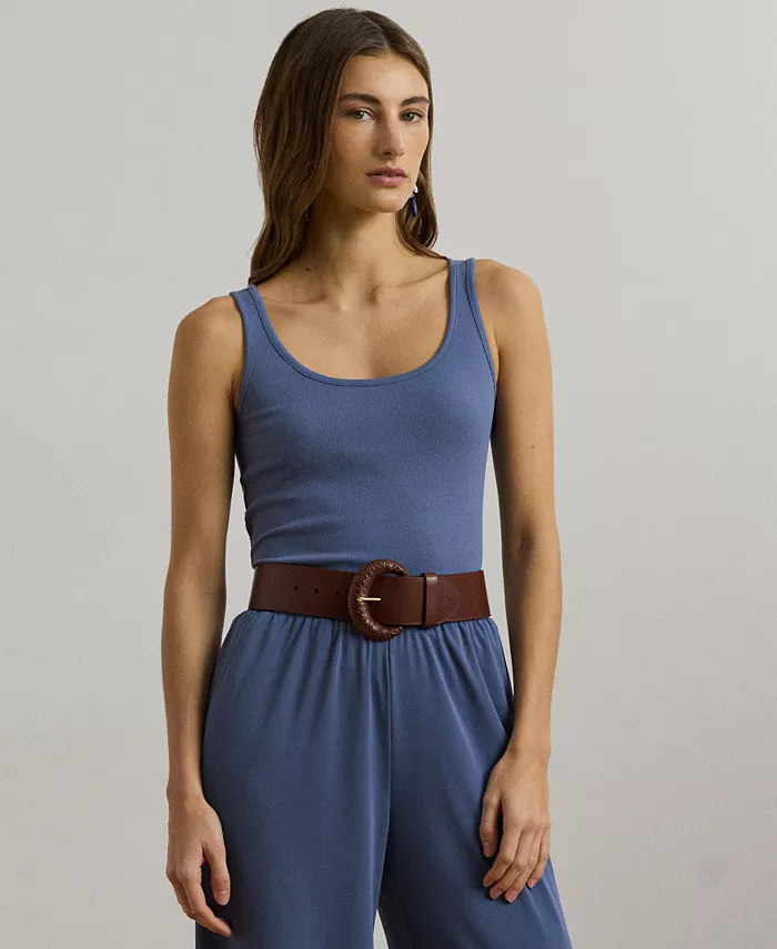 

Женская хлопковая майка с добавлением эластана Lauren Ralph Lauren, синий