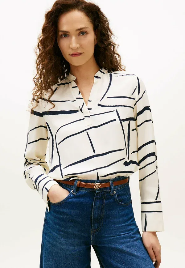 Блуза Tommy Hilfiger, флаг перья ситец