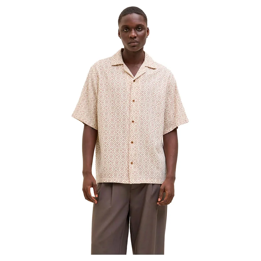 

Рубашка с коротким рукавом Jack & Jones Luvincent Print Resort, бежевый