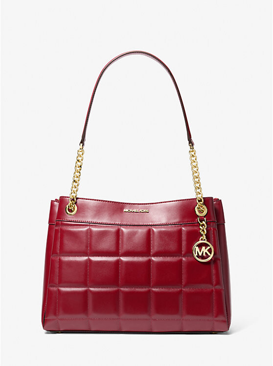

Сумка-тоут Susan Medium из стеганой кожи Michael Kors, красный