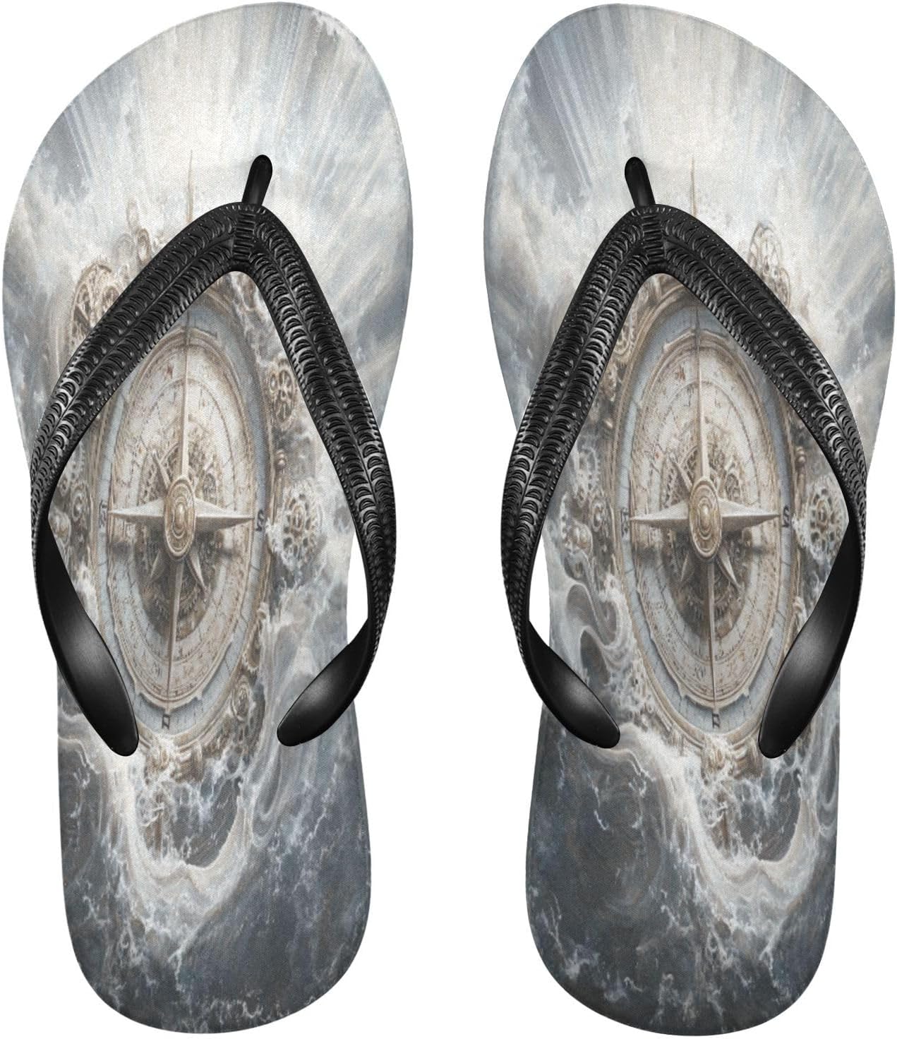 

Вьетнамки Compass Ocean Gray для пляжа и душа, резиновые нескользящие летние шлепанцы для мужчин и женщин, для прогулок Sinestour