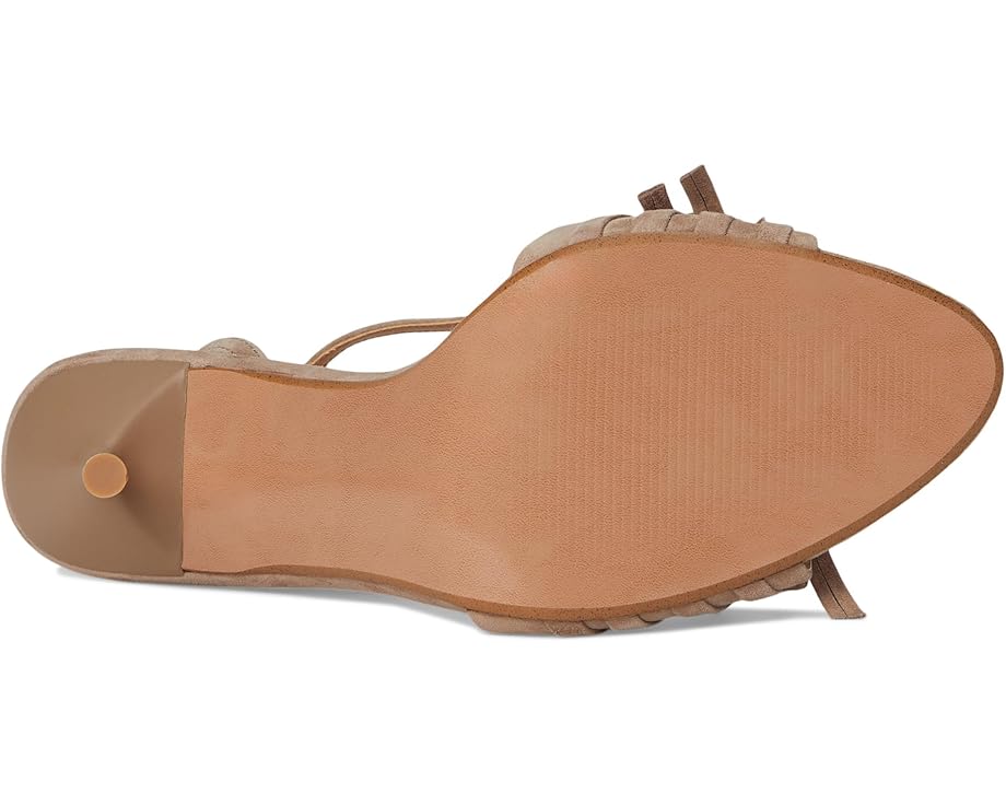 Женские босоножки Steve Madden Porsha замшевые на каблуке, бежевый — фото 3