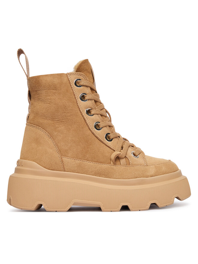 Женские ботинки Inuikii Matilda Shearling замшевые на платформе, бежевый