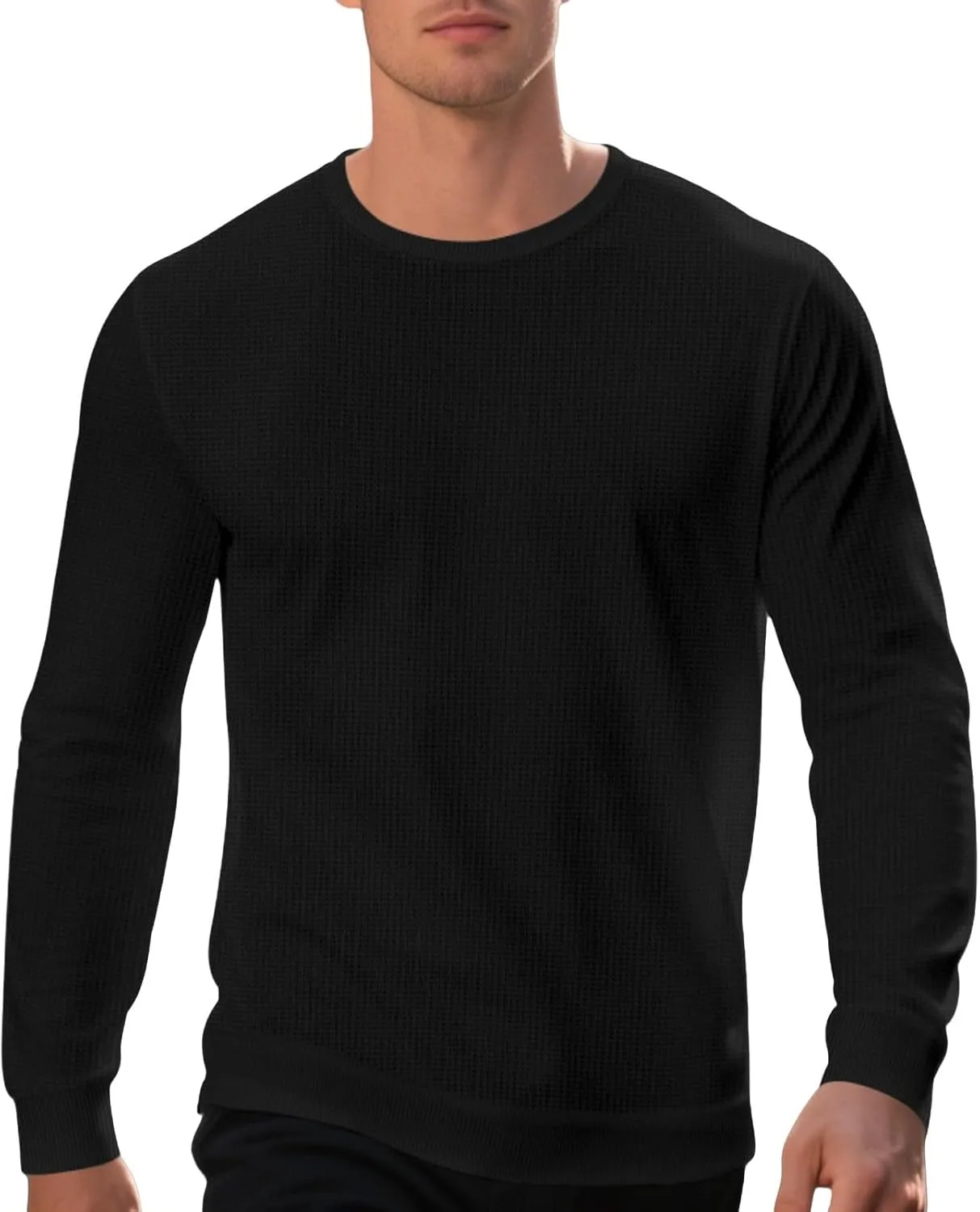 

Мужской свитер Soft Touch с длинным рукавом и вафельной вязкой