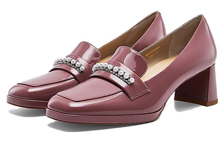 Женские туфли на платформе с массивным каблуком 5,5 см NINE WEST, фуксия — фото 4