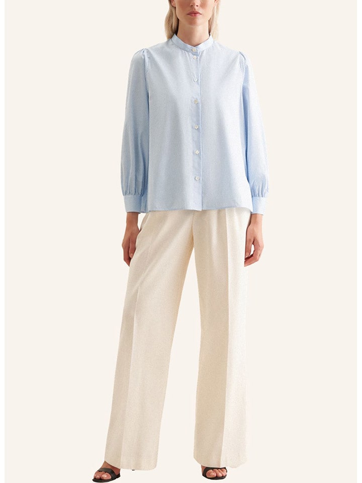 

Seidensticker Блузка светло-голубого/белого цвета