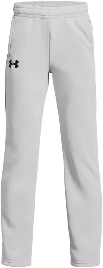 Детские брюки прямого кроя Under Armour Armourfleece, (014) Halo Gray//Black