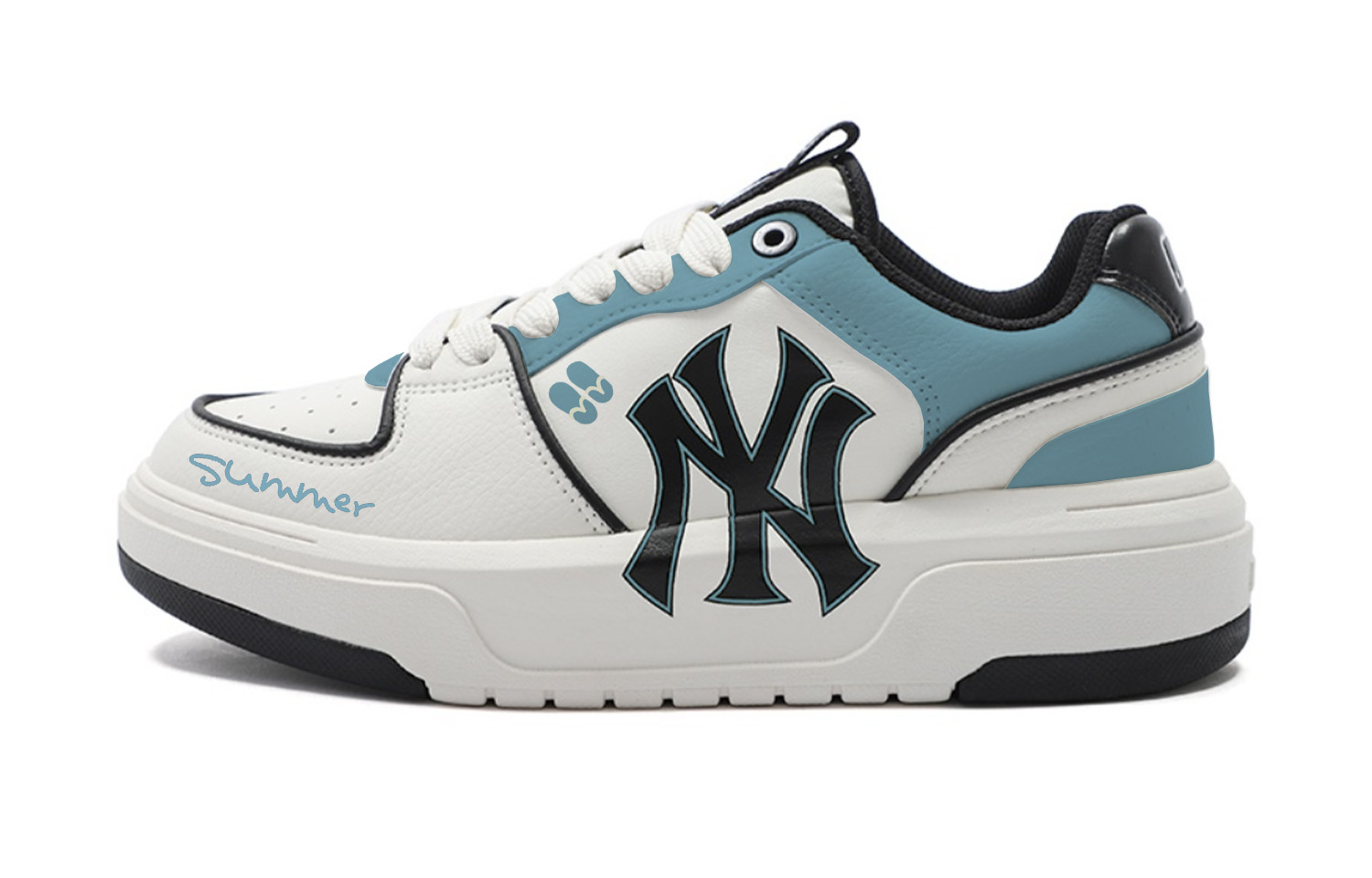 

Кроссовки MLB Chunky Liner Skateboarding Shoes Unisex Low-top Blue/White, синий