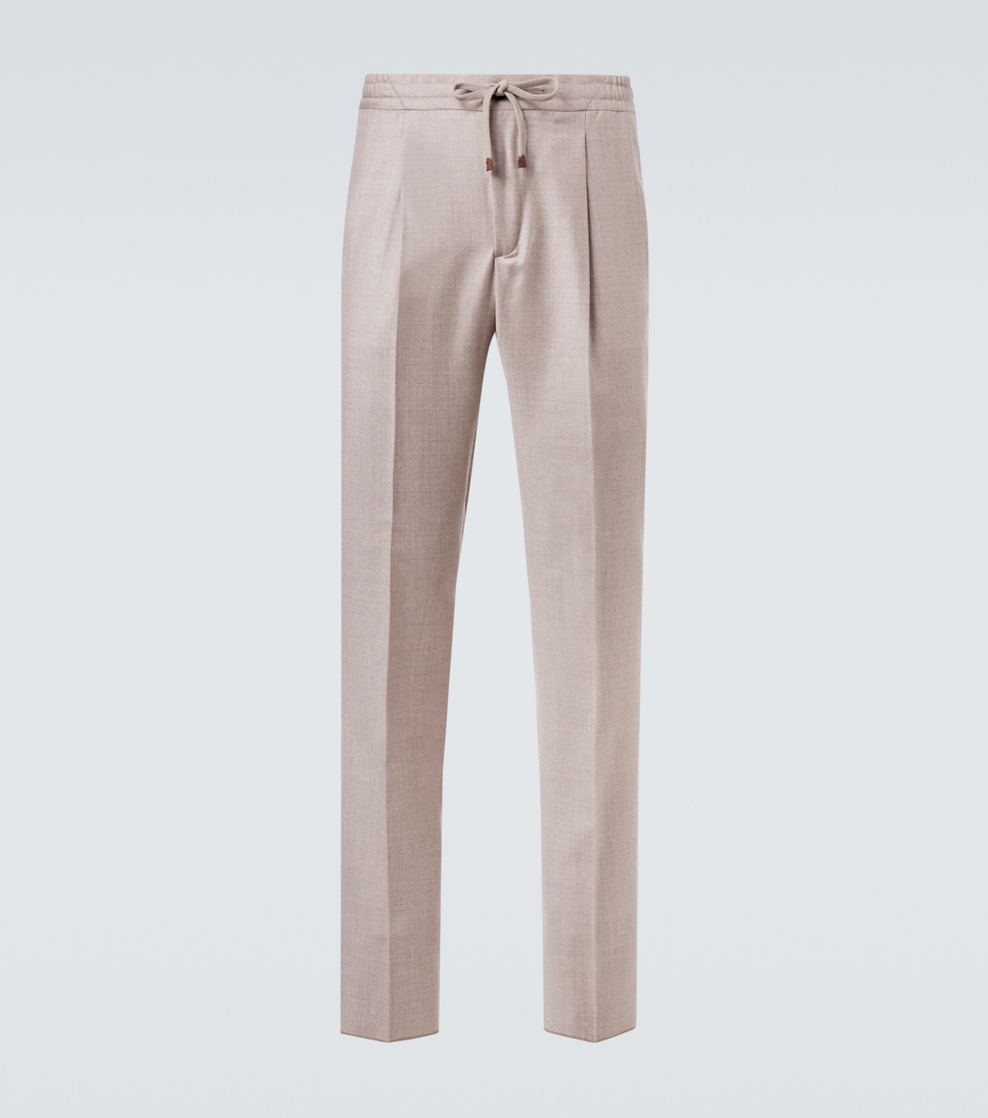 

Брюки узкие из фланели из чистой шерсти Slowear, бежевый