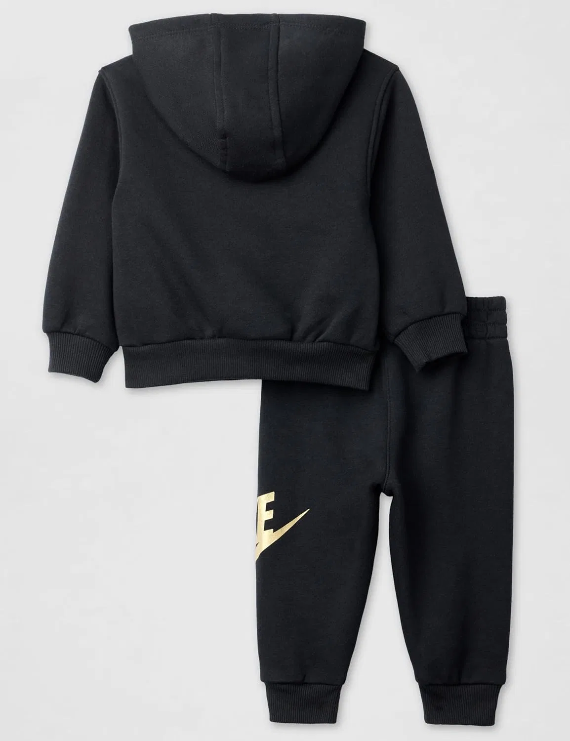 Детский спортивный костюм Nike Club Fleece, 2 предмета, черный/золотой — фото 2