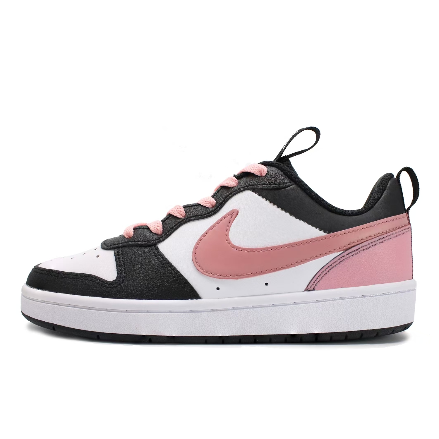 

Nike Court Borough Low 2 нескользящая и износостойкая поддержка низкие детские скейтбординг кроссовки Black Pink подростки