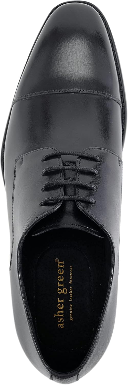 Мужские туфли Asher Green AG114 из натуральной кожи, оксфорды, с носком типа кап, на шнуровке, броги - бирюзовые, светло-коричневые, коричневые, зеленые, серые — фото 3