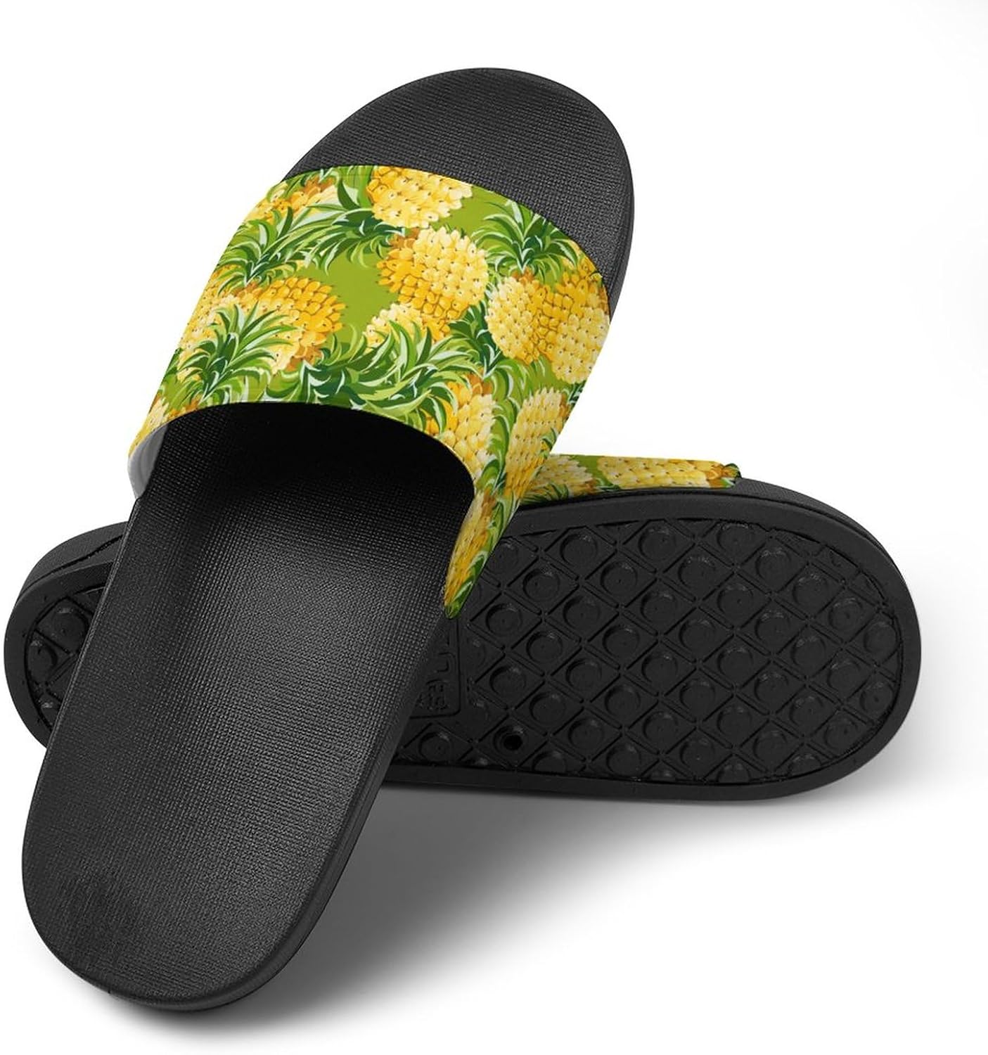 

Нескользящие ванночные милые тапочки с изображением коровы, мягкие шлепанцы для душа, удобные шлепки для душа, сандалии для плавания, пляжа, дома, общежития, для улицы, унисекс, для женщин и мужчин Jeireumteor, Fruit Pineapple