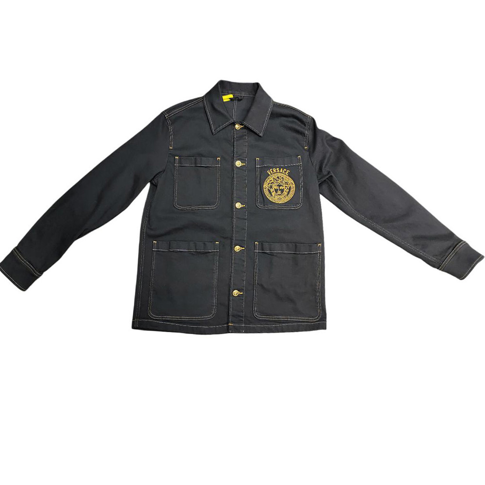 

VERSACE Джинсовая куртка мужская черная, Black