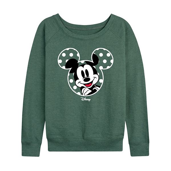

Женская футболка с длинным рукавом Mickey Mouse в горошек Disney, Heather Juniper