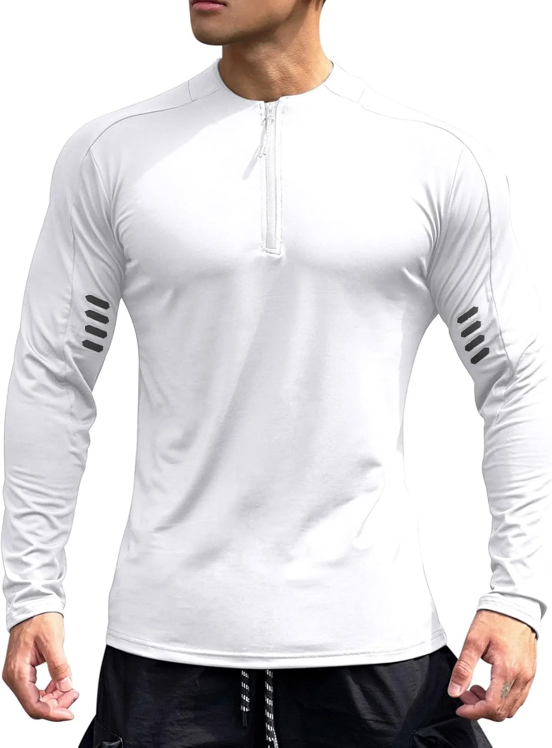 

Мужская флисовая толстовка Quarter Zip для бега и велоспорта QUNPIU