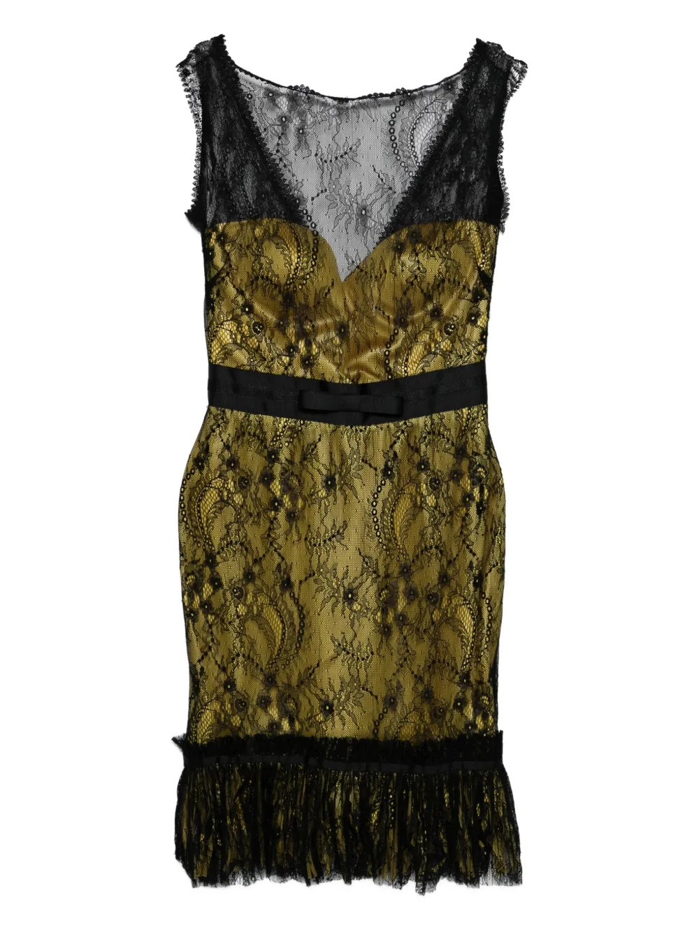 

Кружевное платье мини Gemy Maalouf, черный